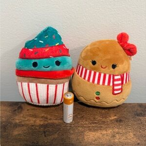 Squishmallow dog small plush squeaker toys- 2 pack